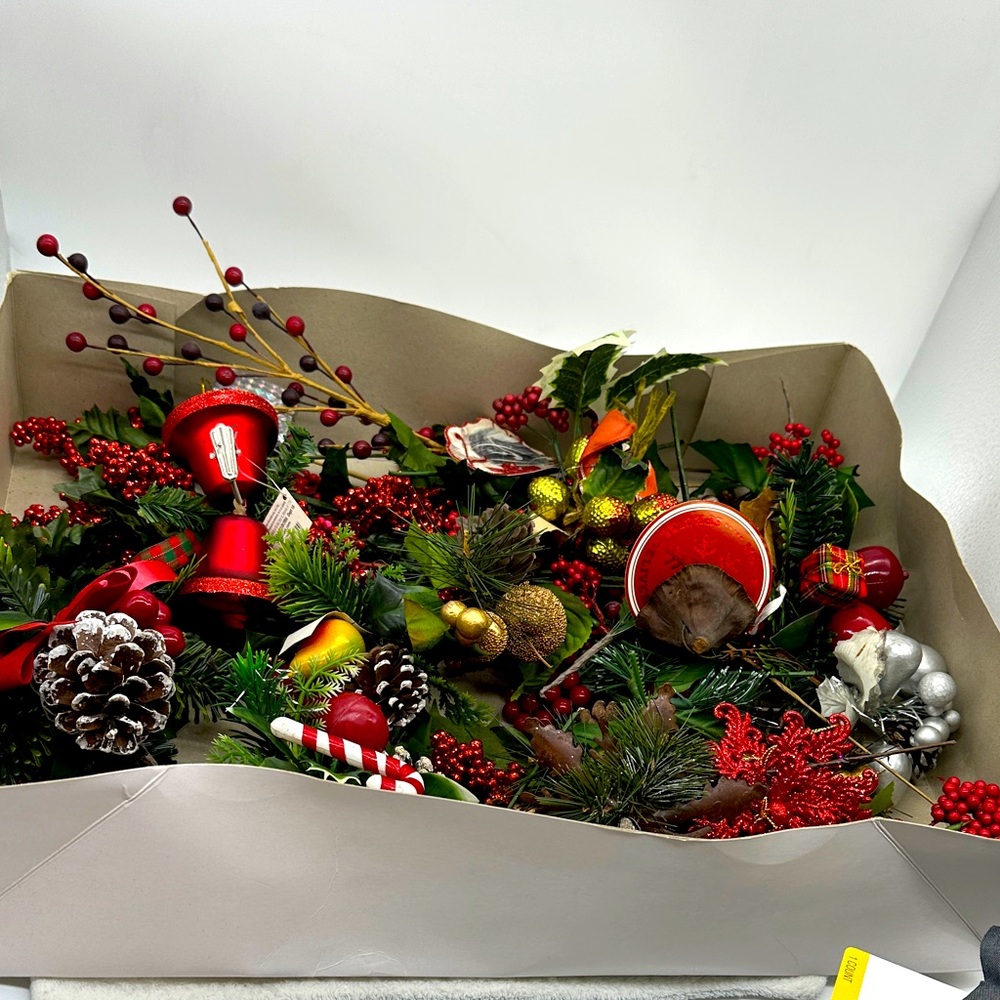 Christmas Floral Decoration Picks Huge Box Full over 50